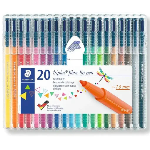 Picture of Triplus Colour Fibre Tip Pens 1.0mm Assorted Colours Pack of 20