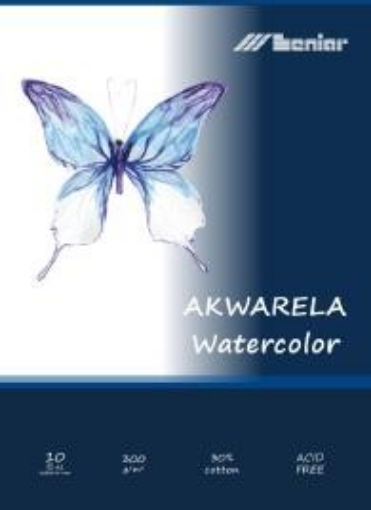 Picture of A4 Watercolour Paper Pad 10 Sheets 21x29.7cm 300gsm Butterfly