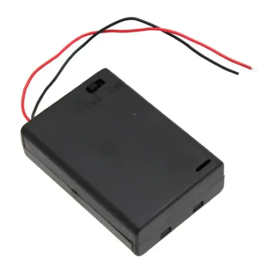 Picture of Kitronik 3xAA Covered Battery Holder with Switch & Leads