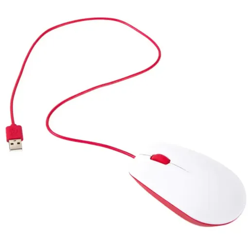 Picture of Raspberry Pi Official Mouse Red&White