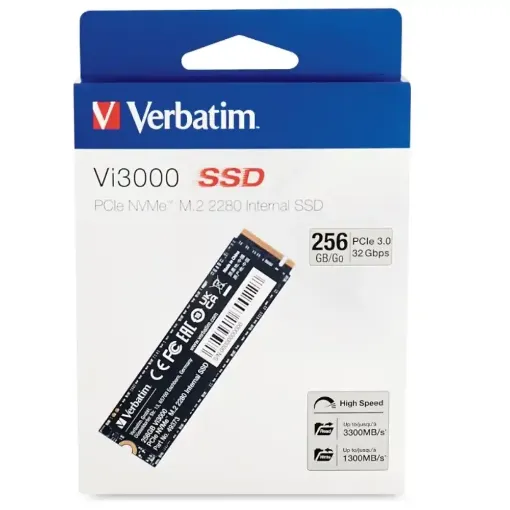 Picture of Verbatim Vi3000 PCIe NVMe M.2 SSD 256GB