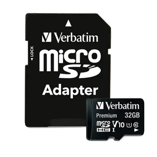 Picture of Verbatim Micro SD Card 32GB with Adaptor