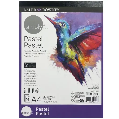 Picture of Simply A4 Pastel Pad 150g 14 Sheets