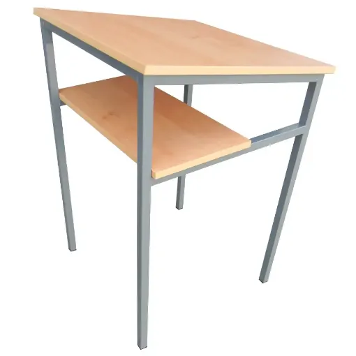 Picture of Drawing Table with Sloped Top Half Shelf