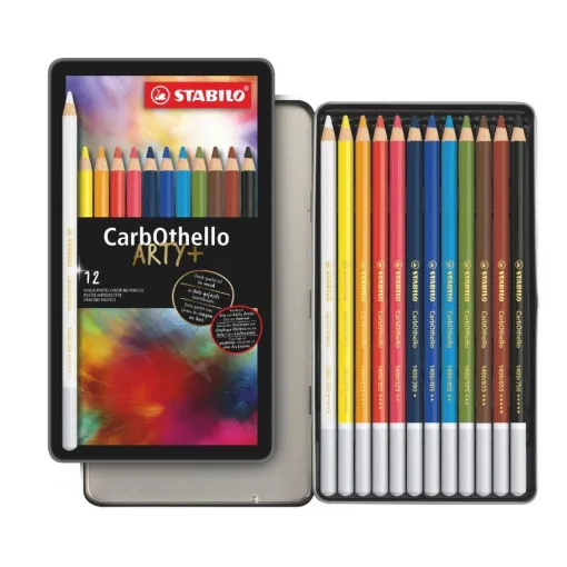 Picture of Stabilo Chalk Pastel Pencils - Tin Of 12 - Assort Cols