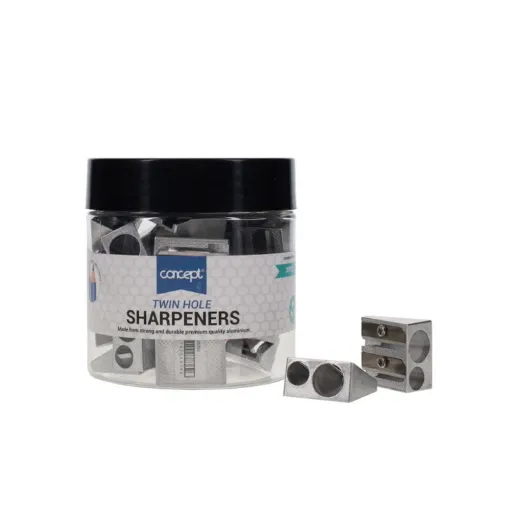 Picture of Concept Double Hole Metal Pencil Sharpener 30 Pack