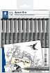 Picture of Staedtler Pigment Liners 12 Pack Assorted Sizes