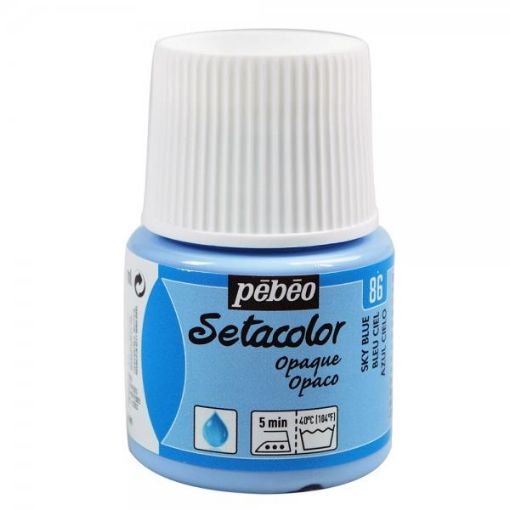 Picture of Pebeo Setacolor Opaque Fabric Paint 45ml Sky Blue DNR