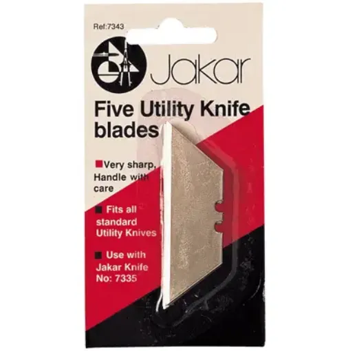 Picture of Jakar Utility Knife Blades for use with Knife (JAK 7335) 5 Pack