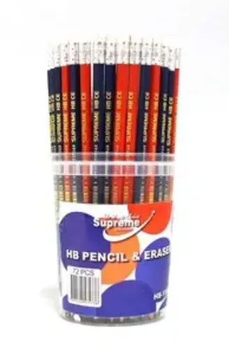 Picture of Supreme Pencil HB Rubber Top 72 Pack