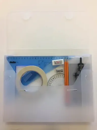 Picture of Strong Poly Box with Tape & Helix Set Square