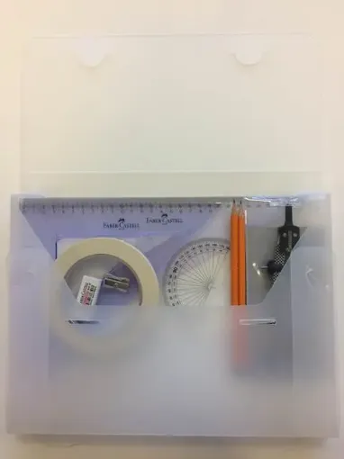 Picture of PolyBox with Tape & Faber Castell Set Square