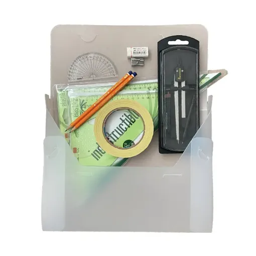 Picture of PolyBox Clutch Pencil Compass, with Tape & Elastika Set Square
