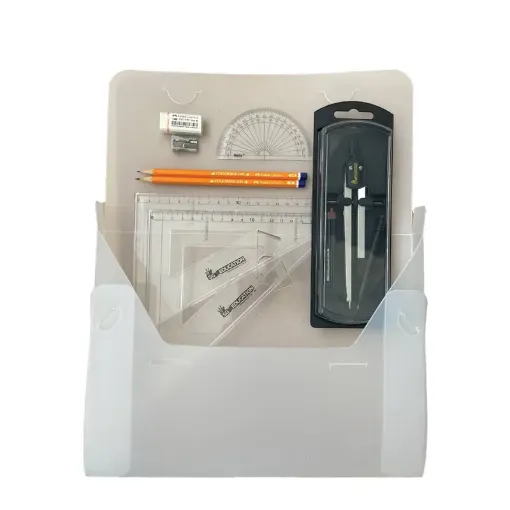 Picture of PolyBox Pencil Compass, with Clips & SG Set Square