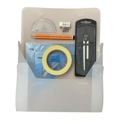 Picture of PolyBox Clutch Pencil Compass, with Tape & Helix Set Square