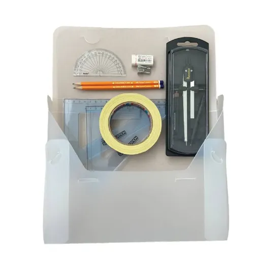 Picture of PolyBox Clutch Pencil Compass, with Tape & SG Set Square (0 at Edge)