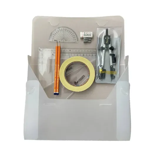 Picture of PolyBox with Pen Holder Compass, Tape & SG Set Square 