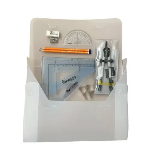 Picture of PolyBox with Pen Holder Compass, Clips & SG Set Square (0 at Edge)