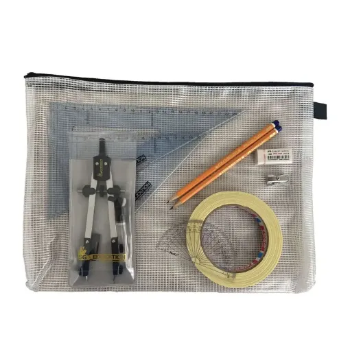 Picture of Pouch Bag with Pen Holder Compass, Tape & SG Set Square (0 at Edge)