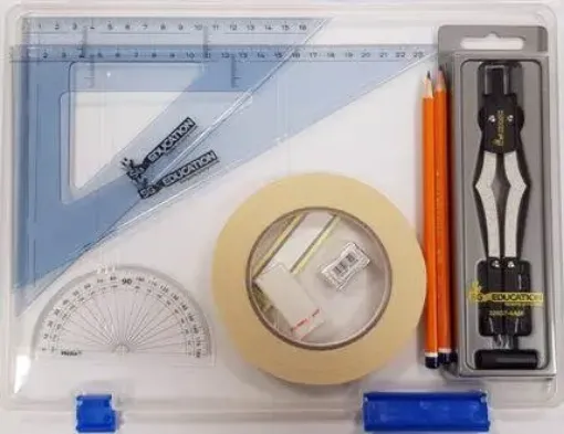 Picture of Tuff Box with 2 Part Compass, Tape & SG Set Sq (0 at Edge)