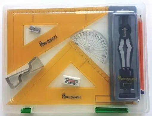 Picture of Tuff Box with 2 Part Compass, Clips & SG Strong Set Square