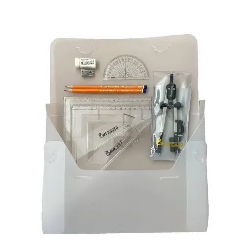 Picture of PolyBox with Pen Holder Compass, Clips & SG Set Square