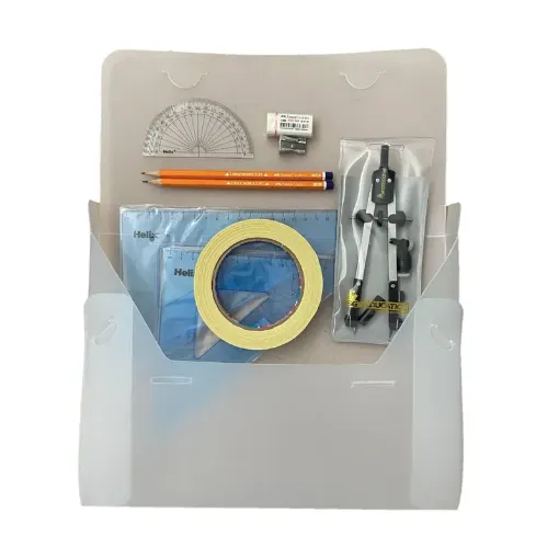 Picture of PolyBox with Pen Holder Compass, Tape & Helix Set Square