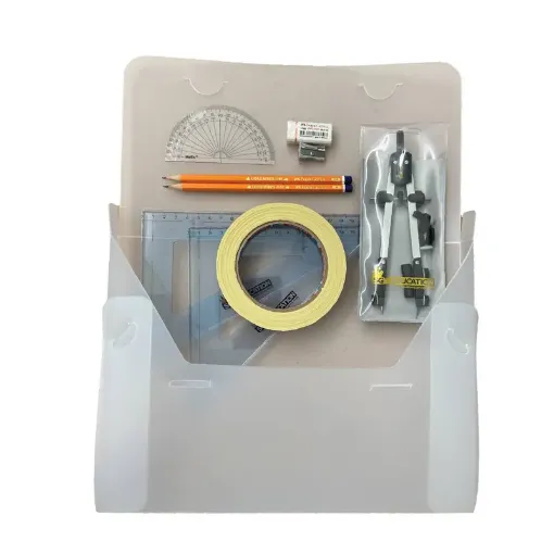 Picture of PolyBox with Pen Holder Compass, Tape & SG Set Square (0 at Edge)
