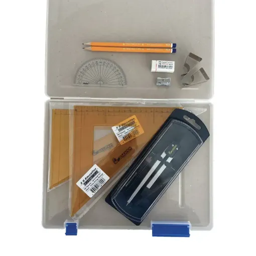 Picture of Tuff Box with Clutch Pencil Compass, Clips & SG Strong Set Square