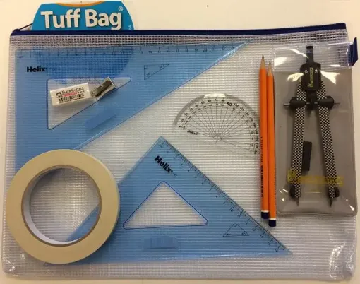 Picture of Pouch Bag with Tape & Helix Set Square