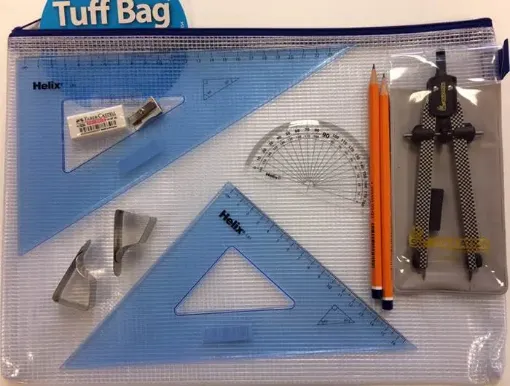 Picture of Pouch Bag with Clips & Helix Set Square