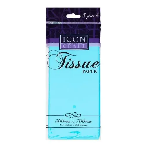 Picture of Icon Craft Tissue Paper Baby Blue 5 Pack