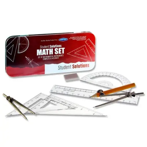 Picture of Student Solutions 8 Piece Maths Set - Red
