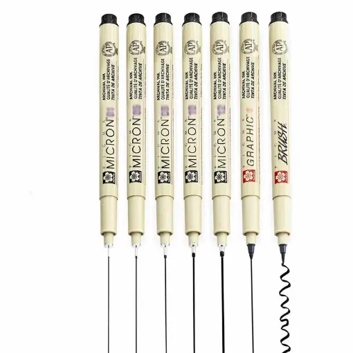 Picture of Sakura Pigma Micron Fineliner Black Range