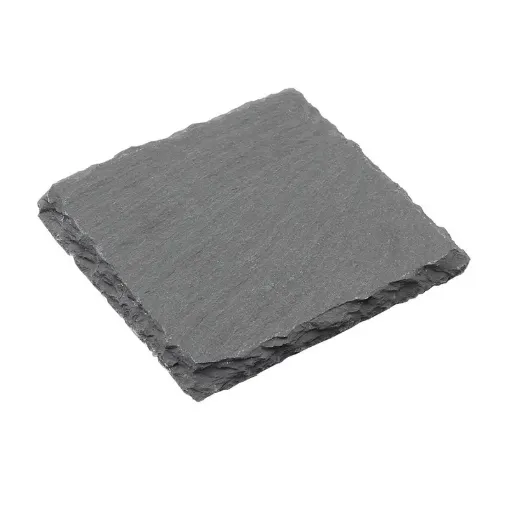 Picture of Rough Cut Laser Engraving Slate Square Coasters 4 Pack