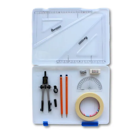 Picture of Tuff Box with Pen Holder Compass, Tape & SG Set Square