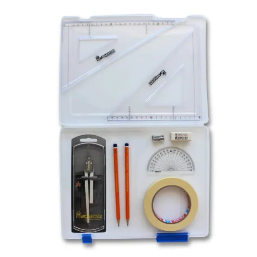 Picture of Tuff Box with Clutch Pencil Compass, Tape & SG Set Square
