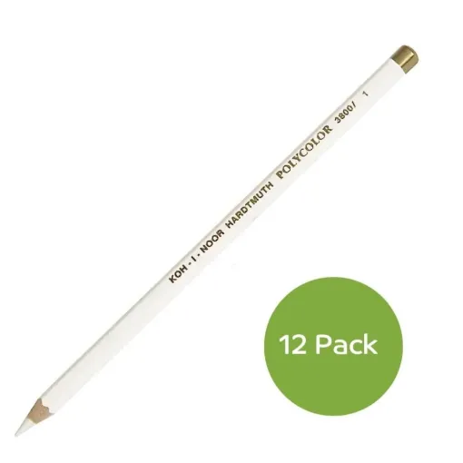 Picture of Koh-I-Noor 3800 Artists Pencil White 12 Pack
