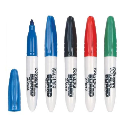 Picture of Helix Bullet Tip Mini Whitboard Markers 4 Pack