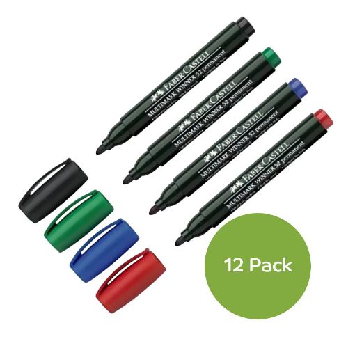 Picture of Faber Castell Permanent Markers 12 Pack Range