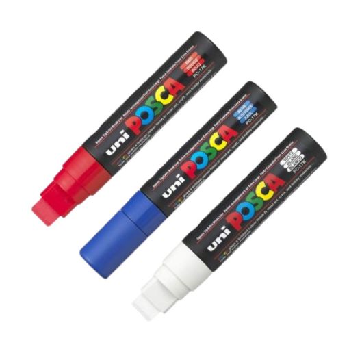 Picture of Posca PC-17K Extra Broad Chisel Tip Marker Range