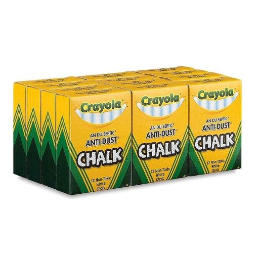 Picture of Crayola Anti-dust Chalk White 12x12 Pack