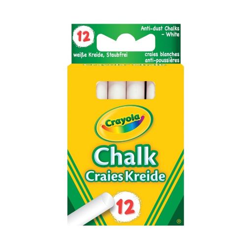 Picture of Crayola Anti-dust Chalk White 12 Pack