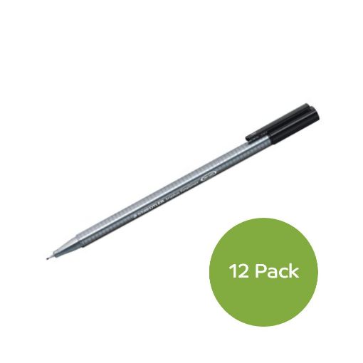 Picture of Staedtler Triplus Fineliner  Black 10 Pack