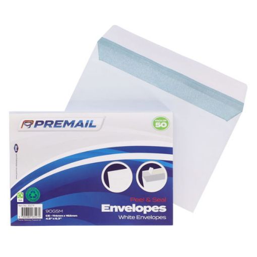 Picture of Premail C6 Peel & Seal Envelopes 50 Pack