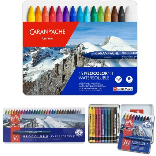 Picture of Caran d'Ache Neocolor II Metal Tin With Assorted Colours Range 