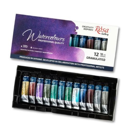 Picture of Rosa Granulated Watercolour Tubes 10ml 12 Set