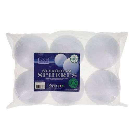 Picture of Icon Styrofoam Spheres 100mm 6 Pack