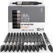 Picture of W&N Brushmarker Greys 12 Pack  