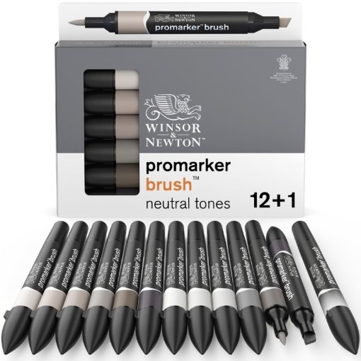 Picture of W&N Brushmarker Greys 12 Pack  